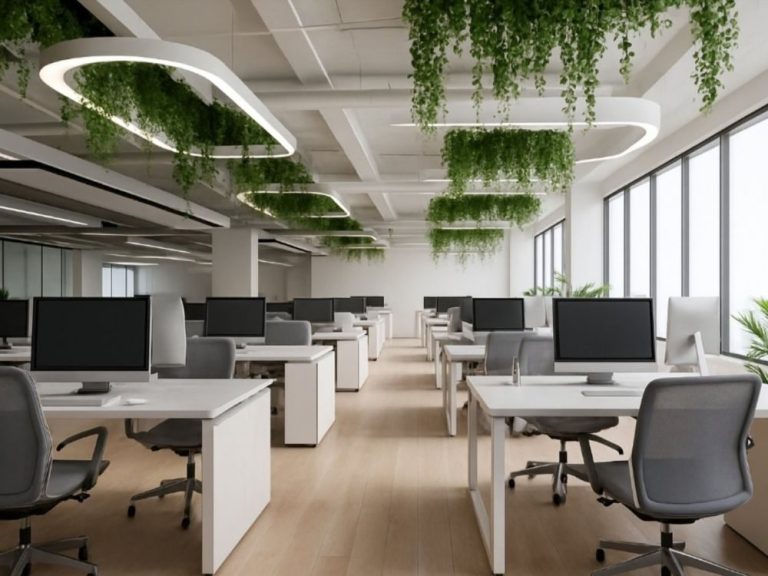 Professionelle Büroreinigung in einem modernen Büro