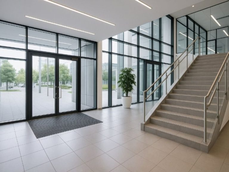 Reinigung von Treppenhäusern und Eingangsbereichen in Bürogebäuden